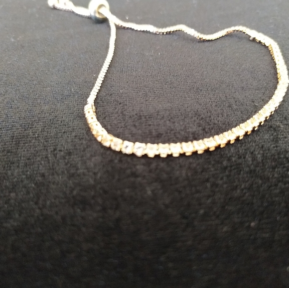 Gold Slider Diamante Bracelet - Picture 6 of 8